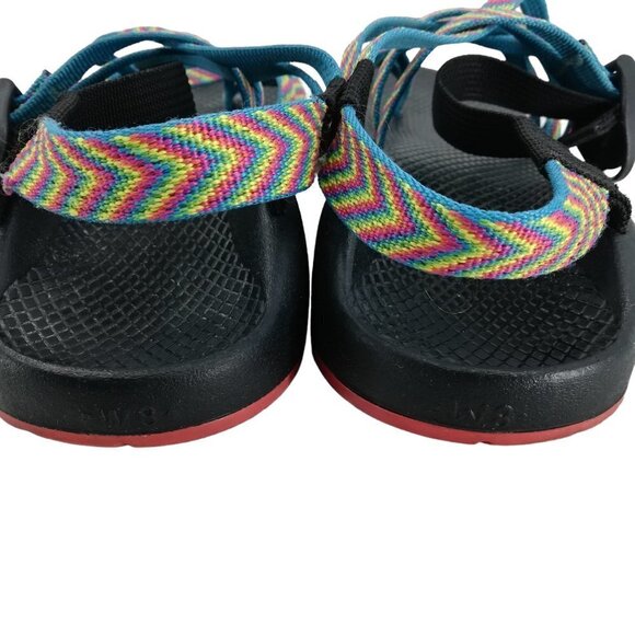 Chaco ZX/2 Rainbow Braided Sandals Size 8 Rainbow Vibram Fiesta Toe Loop Hiking - Picture 6 of 13